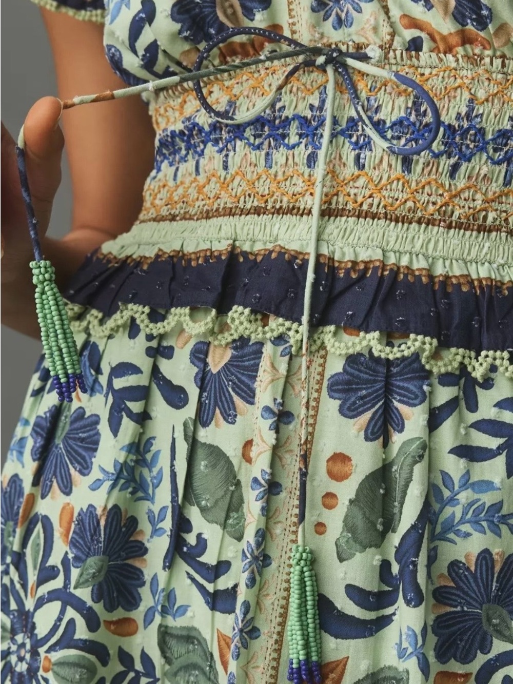 Farm Rio Ocean Tapestry Sleeveless Maxi Dress (S) - Picture 3 of 7